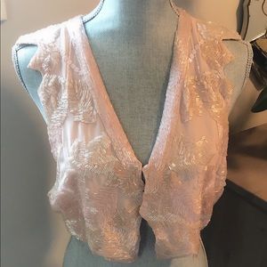 Urban Outfitters Blush Beaded Vest